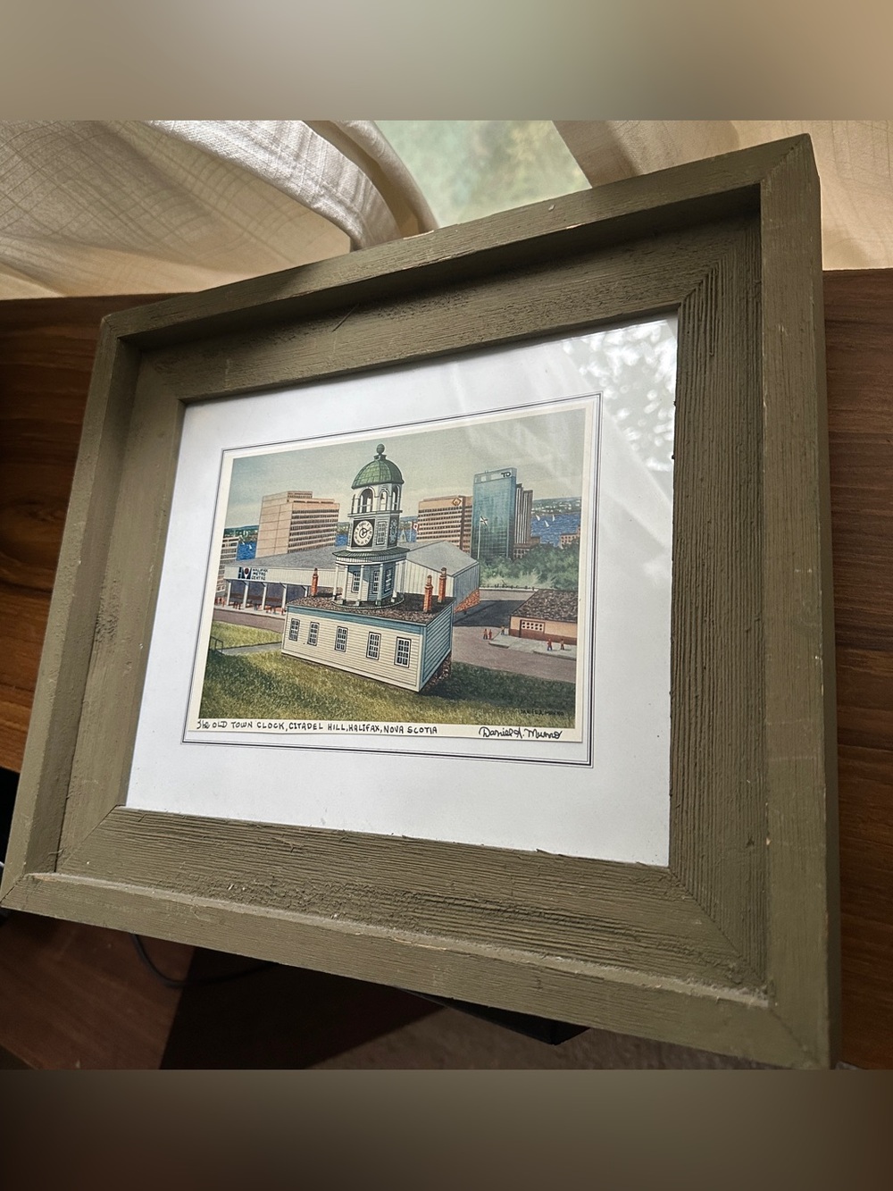 Vintage Canadian Halifax Old Town Clock Citadel Hill Signed Print